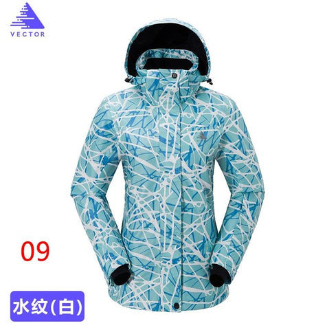 Extra Large Size XXL Special Printing Patterns Ski Thick Jacket Women Windproof Waterproof Winter Outdoor Warm Skiing Skateboard