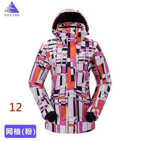 Extra Large Size XXL Special Printing Patterns Ski Thick Jacket Women Windproof Waterproof Winter Outdoor Warm Skiing Skateboard