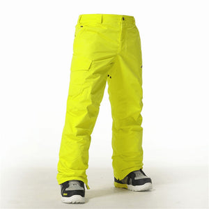 GSOU SNOW  High Quality Winter New Style Men Snow Pants Winter Sport Pants For Men Snow Ski Colorful Pants Free Shipping