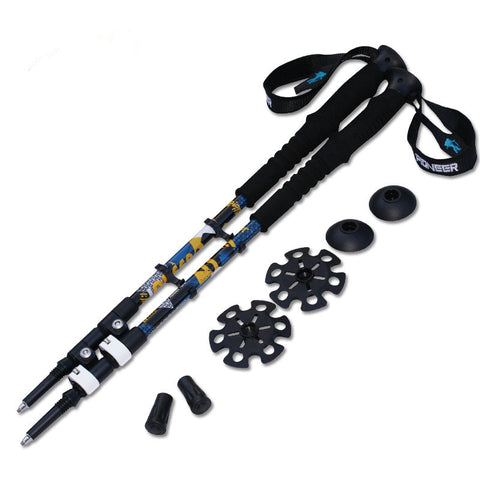 PIOMEER Outdoor Ultralight Camping Hiking Walking Trekking Stick Aluminium alloy Alpenstock Climbing Skiing Trekking pole