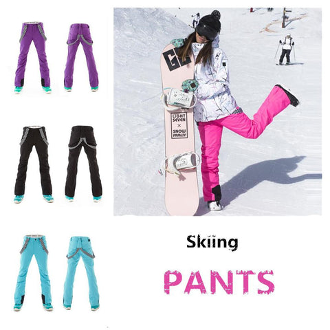 Mounchain Woman Warm winter ski pants Waterproof snowproof Skiing Pants breathable warm ski clothes Outdoor Winter Wear XS-XL