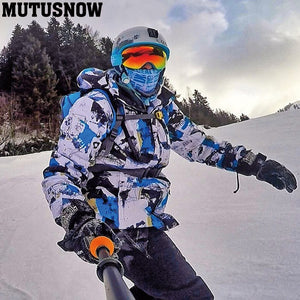 2019 New Men Ski Jacket Ski Pants Winter Warm Windproof Waterproof Outdoor Sports Snowboarding Brands Ski Coat Trousers Ski Suit