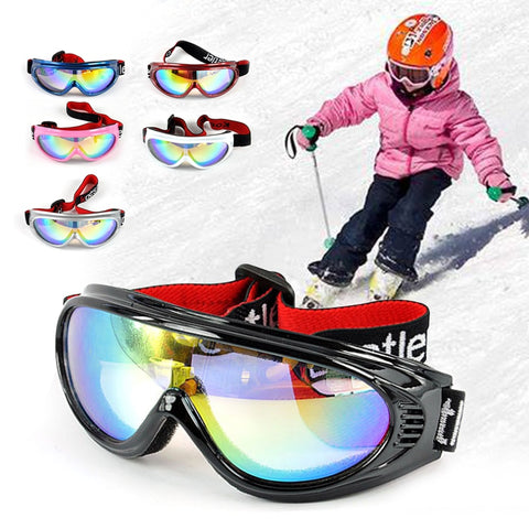 Low-cost treatment children ski goggles snow snowboard glasses anti-fog skiing eyewear ski girls boys outdoor riding sunglasses