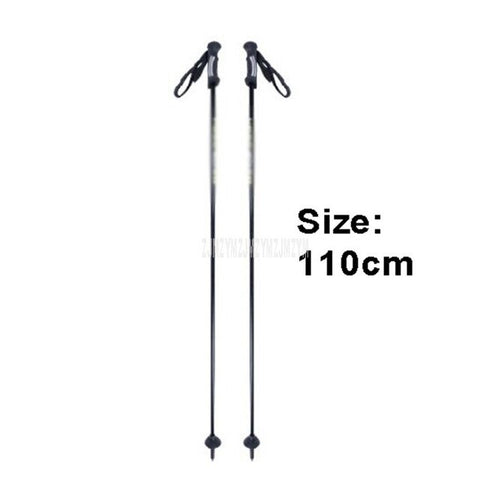 110cm-130cm Ultralight Ski Pole Ultra-Fine Carbon Fibre Snow Skiing Board Pole Portable Outdoor Sport Trekking Stick 1pair