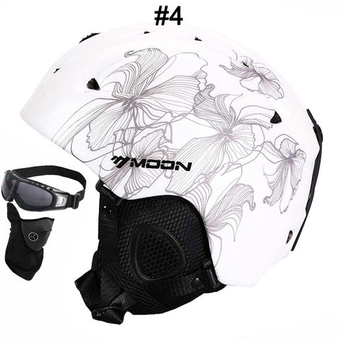 MOON Skateboard Snow Ski Snowboard Helmet Integrally-molded Ultralight Breathable Ski Helmet CE Certification S/M/L/XL