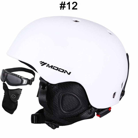 MOON Skateboard Snow Ski Snowboard Helmet Integrally-molded Ultralight Breathable Ski Helmet CE Certification S/M/L/XL