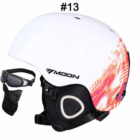 MOON Skateboard Snow Ski Snowboard Helmet Integrally-molded Ultralight Breathable Ski Helmet CE Certification S/M/L/XL