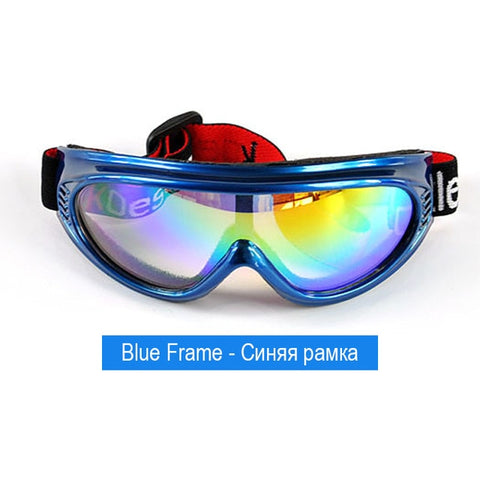 Low-cost treatment children ski goggles snow snowboard glasses anti-fog skiing eyewear ski girls boys outdoor riding sunglasses