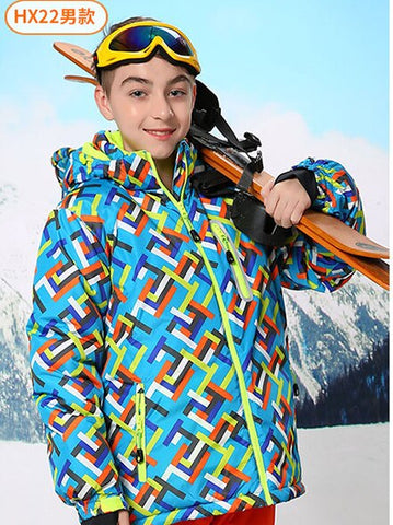 Children's Ski Jacket Thickened Boy's Outdoor Suit Warm and Cold-proof Ski Dress Girl's Mountaineering Dress Waterproof Winter