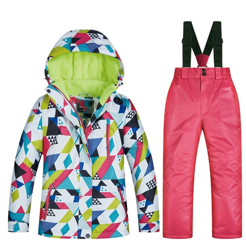 Kids Ski Suit Children Brands Waterproof Warm Girls And Boy Snow Jacket And Pants Winter Skiing And Snowboarding Clothes Child