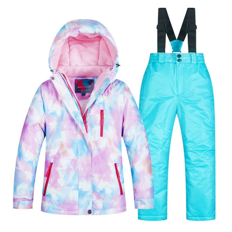 Kids Ski Suit Children Brands Waterproof Warm Girls And Boy Snow Jacket And Pants Winter Skiing And Snowboarding Clothes Child