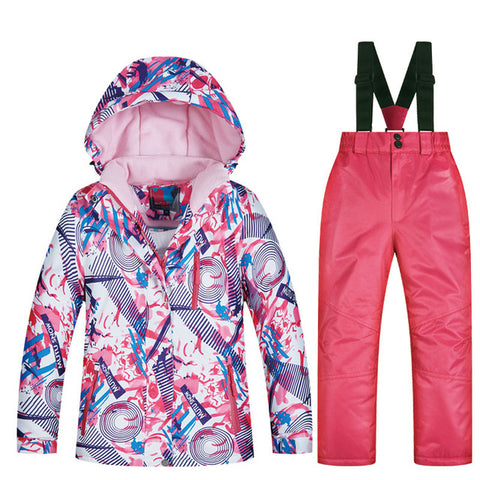 Kids Ski Suit Children Brands Waterproof Warm Girls And Boy Snow Jacket And Pants Winter Skiing And Snowboarding Clothes Child