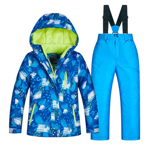 Kids Ski Suit Children Brands Waterproof Warm Girls And Boy Snow Jacket And Pants Winter Skiing And Snowboarding Clothes Child