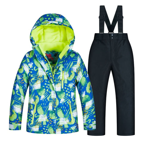 Kids Ski Suit Children Brands Waterproof Warm Girls And Boy Snow Jacket And Pants Winter Skiing And Snowboarding Clothes Child