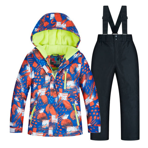 Kids Ski Suit Children Brands Waterproof Warm Girls And Boy Snow Jacket And Pants Winter Skiing And Snowboarding Clothes Child