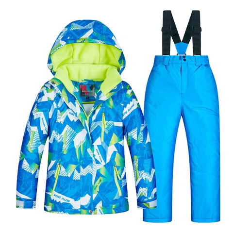 Kids Ski Suit Children Brands Waterproof Warm Girls And Boy Snow Jacket And Pants Winter Skiing And Snowboarding Clothes Child