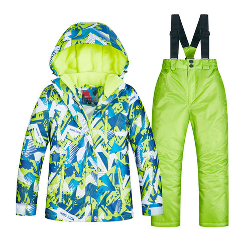 Kids Ski Suit Children Brands Waterproof Warm Girls And Boy Snow Jacket And Pants Winter Skiing And Snowboarding Clothes Child