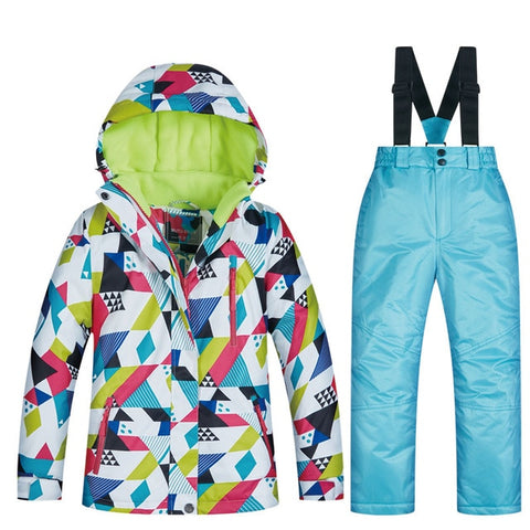 Kids Ski Suit Children Brands Waterproof Warm Girls And Boy Snow Jacket And Pants Winter Skiing And Snowboarding Clothes Child