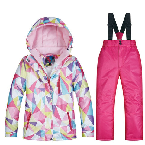 Kids Ski Suit Children Brands Waterproof Warm Girls And Boy Snow Jacket And Pants Winter Skiing And Snowboarding Clothes Child