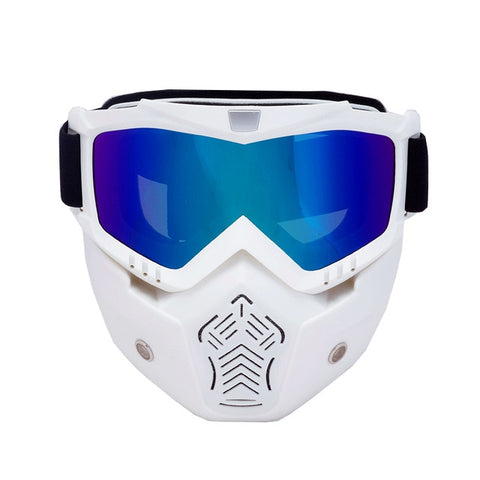 Sale Men Women Ski Snowboard Mask Winter Snowmobile Skiing Goggles Windproof Skiing Glass Motocross Sunglasses with Mouth Filter