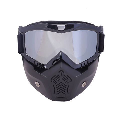 Sale Men Women Ski Snowboard Mask Winter Snowmobile Skiing Goggles Windproof Skiing Glass Motocross Sunglasses with Mouth Filter