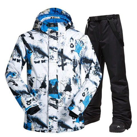 Ski Suit Men Winter Warm Windproof Waterproof Outdoor Sports Snow Jackets and Pants Hot Ski Equipment Snowboard Jacket Men Brand