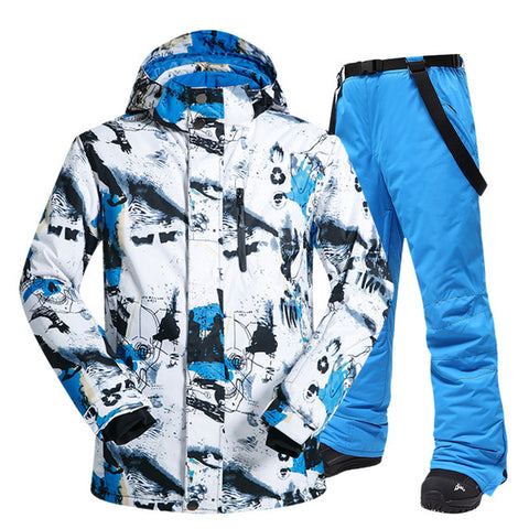 Ski Suit Men Winter Warm Windproof Waterproof Outdoor Sports Snow Jackets and Pants Hot Ski Equipment Snowboard Jacket Men Brand