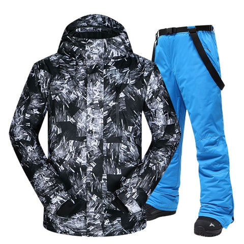 Ski Suit Men Winter Warm Windproof Waterproof Outdoor Sports Snow Jackets and Pants Hot Ski Equipment Snowboard Jacket Men Brand