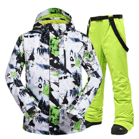 Ski Suit Men Winter Warm Windproof Waterproof Outdoor Sports Snow Jackets and Pants Hot Ski Equipment Snowboard Jacket Men Brand