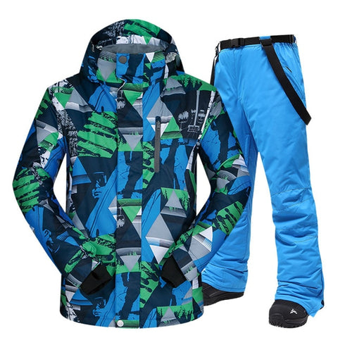 Ski Suit Men Winter Warm Windproof Waterproof Outdoor Sports Snow Jackets and Pants Hot Ski Equipment Snowboard Jacket Men Brand