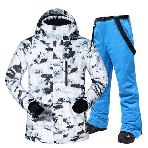 Ski Suit Men Winter Warm Windproof Waterproof Outdoor Sports Snow Jackets and Pants Hot Ski Equipment Snowboard Jacket Men Brand