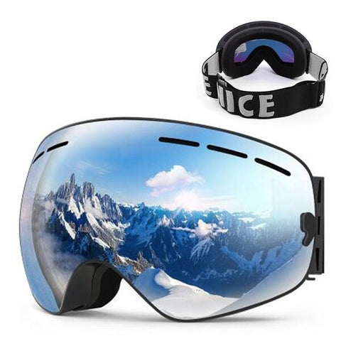 Ski Goggles Mask Adjustable Snowboard Goggles with Anti-fog UV Protection Winter Snow Sports for Unisex Men Women Youth