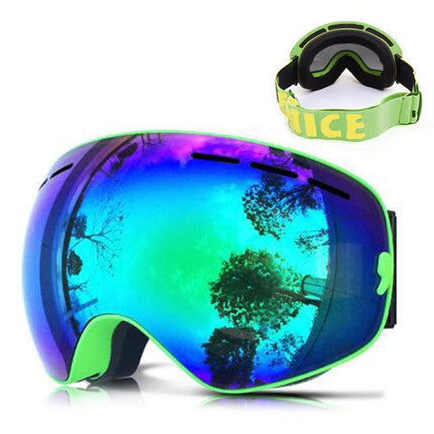 Ski Goggles Mask Adjustable Snowboard Goggles with Anti-fog UV Protection Winter Snow Sports for Unisex Men Women Youth