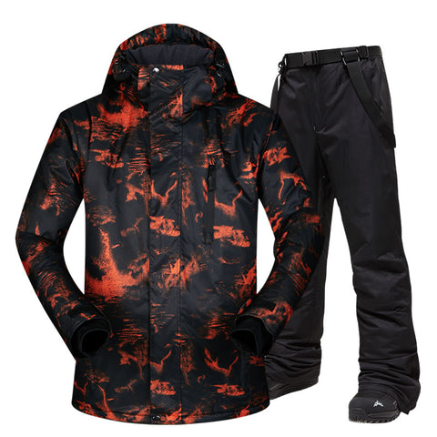 Ski Jacket Men Warm Winter Skiing and Snowboarding Suit Jacket+Pants Male Windproof Waterproof Wear Winter Brands Men Ski Suit