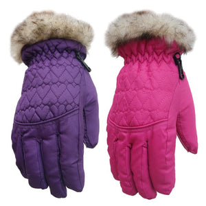 Children Ski Gloves For 5-12 Years Old Boy/Girl Winter Waterproof Snow Gloves For Outdoor Sports Mountain Climbing Skiing