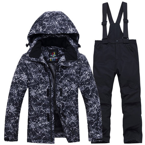 -30 Children Snow Suit Wear Outdoor Waterproof windproof Warm Costume winter Snowboarding Ski jacket + Snow pant boys and girls