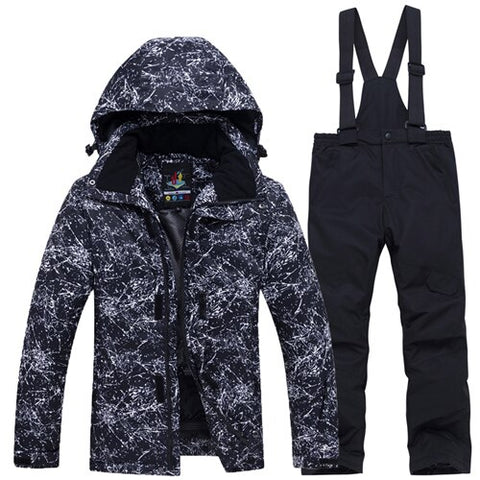 Outdoor Winter Children Ski Suit Skiing Jackets Set Girls Sports Waterproof Suit Boys Snow Thickening Warm Set Jackets + Pants