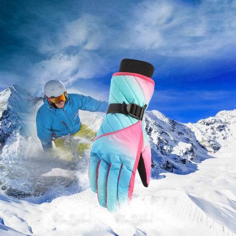 Winter Professional Ski Gloves Girls Boys Adult Waterproof Warm Gloves Snow Kids Windproof Skiing Snowboard Gloves