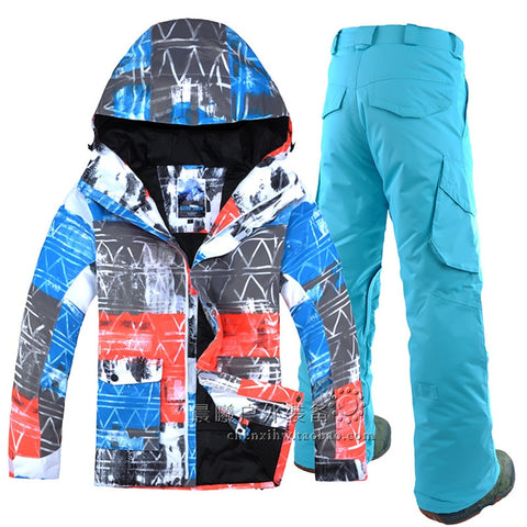 GSOU SOWN Korean ski jacket and snowboard double board Snowboard suit outdoor leisure sport men's waterproof windproof ski suit