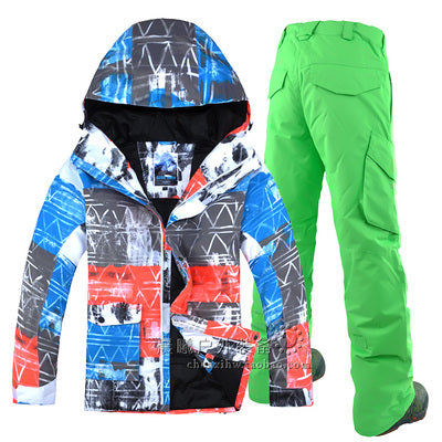 GSOU SOWN Korean ski jacket and snowboard double board Snowboard suit outdoor leisure sport men's waterproof windproof ski suit