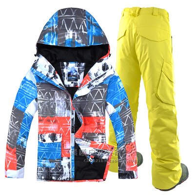 GSOU SOWN Korean ski jacket and snowboard double board Snowboard suit outdoor leisure sport men's waterproof windproof ski suit