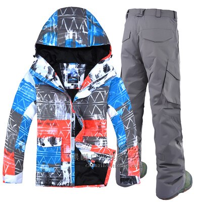 GSOU SOWN Korean ski jacket and snowboard double board Snowboard suit outdoor leisure sport men's waterproof windproof ski suit