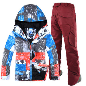 GSOU SOWN Korean ski jacket and snowboard double board Snowboard suit outdoor leisure sport men's waterproof windproof ski suit