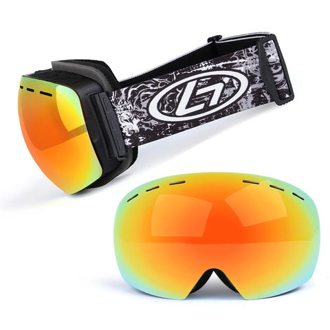 Ski Goggles Double Layers UV Anti-fog Big Ski Mask Glasses Skiing Snow Snowboard Goggles Men Women Ski Eyewear