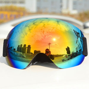 Ski Goggles Ski Snowboard Goggles Anti-Fog UV Protection Spherical Lens Frameless Snow Sports Goggles For Men Women