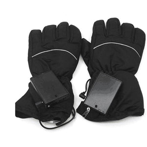 1 Pair Heated Gloves Winter Waterproof Heated Battery Powered Gloves Outdoor Skiing Hand Warmer Ski Snowboard Gloves