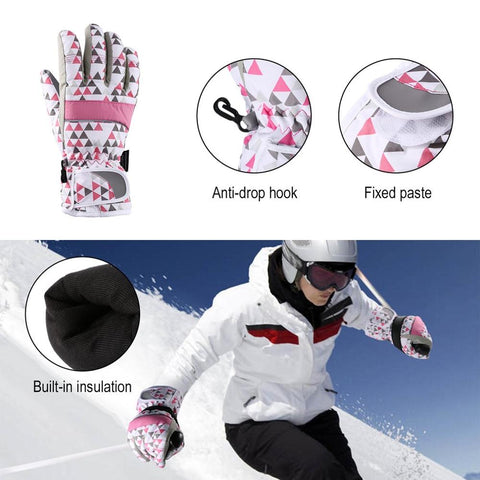 OUTAD Winter Outdoor Durable Breathable Windproof & Waterproof Snow Ski Gloves Warm Women Mountain Climbing Gloves