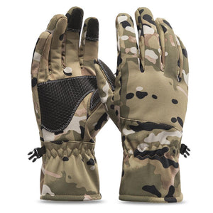 Touch Screen Cold Weather Waterproof Glove Windproof Winter Warmer Fleece Tactical Military Hard Full Finger Gloves Men