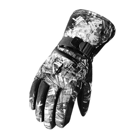 New Thermal Ski Gloves Men Women Winter Fleece Waterproof Warm Snowboard Snow Gloves 3 Fingers Touch Screen for Skiing Riding