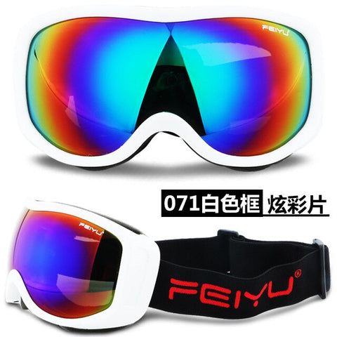 Adult Snowboard Ski Goggles Anti Fog UV400 Skiing Snowmobile Sunglasses Plated Motocross Off Road Glasses Helmet Mask Men Women